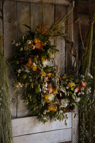 amble and twine dried flowers australia everlasting wildflower wreath - large crescent