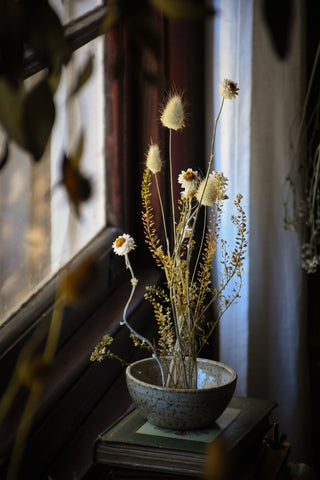 amble and twine dried flowers australia ikebana vase - round