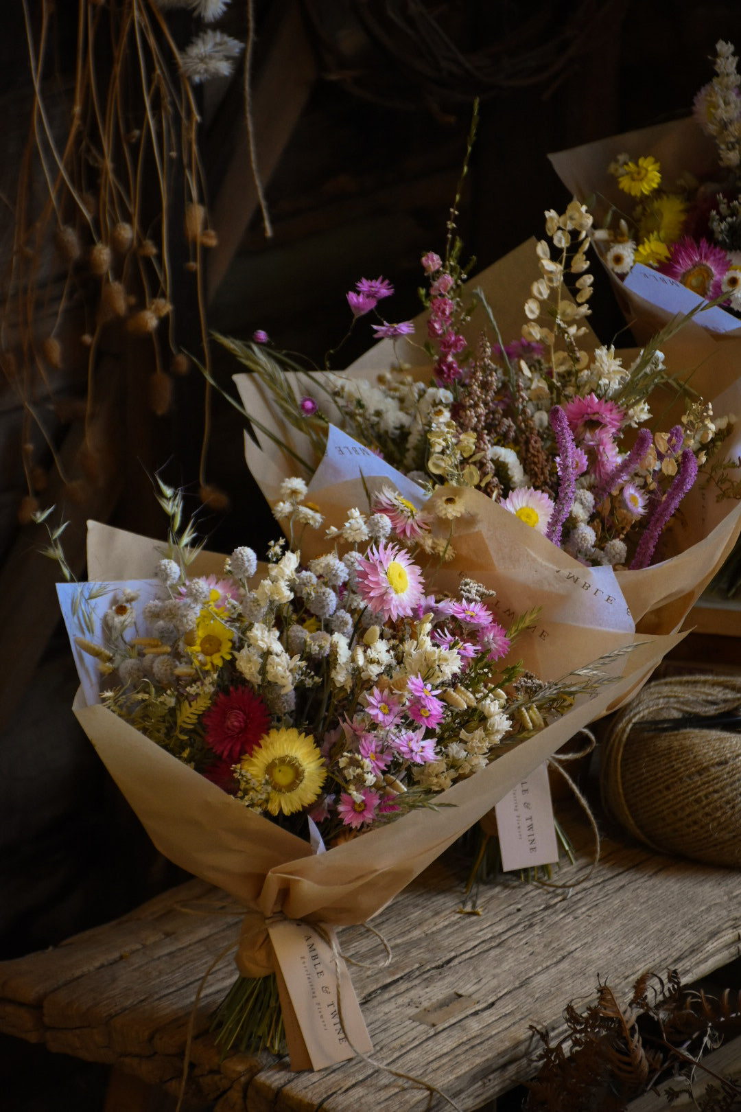 Everlasting Dried Flower Bunches & Bouquets