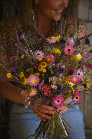 amble and twine dried flowers australia vibrant meadow bouquet