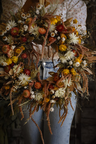 amble and twine dried flowers australia everlasting wildflower wreath - medium