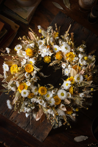 amble and twine dried flowers australia everlasting wildflower wreath - small