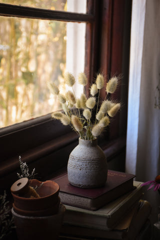 dried flowers australia amble and twine stout stone vase - small